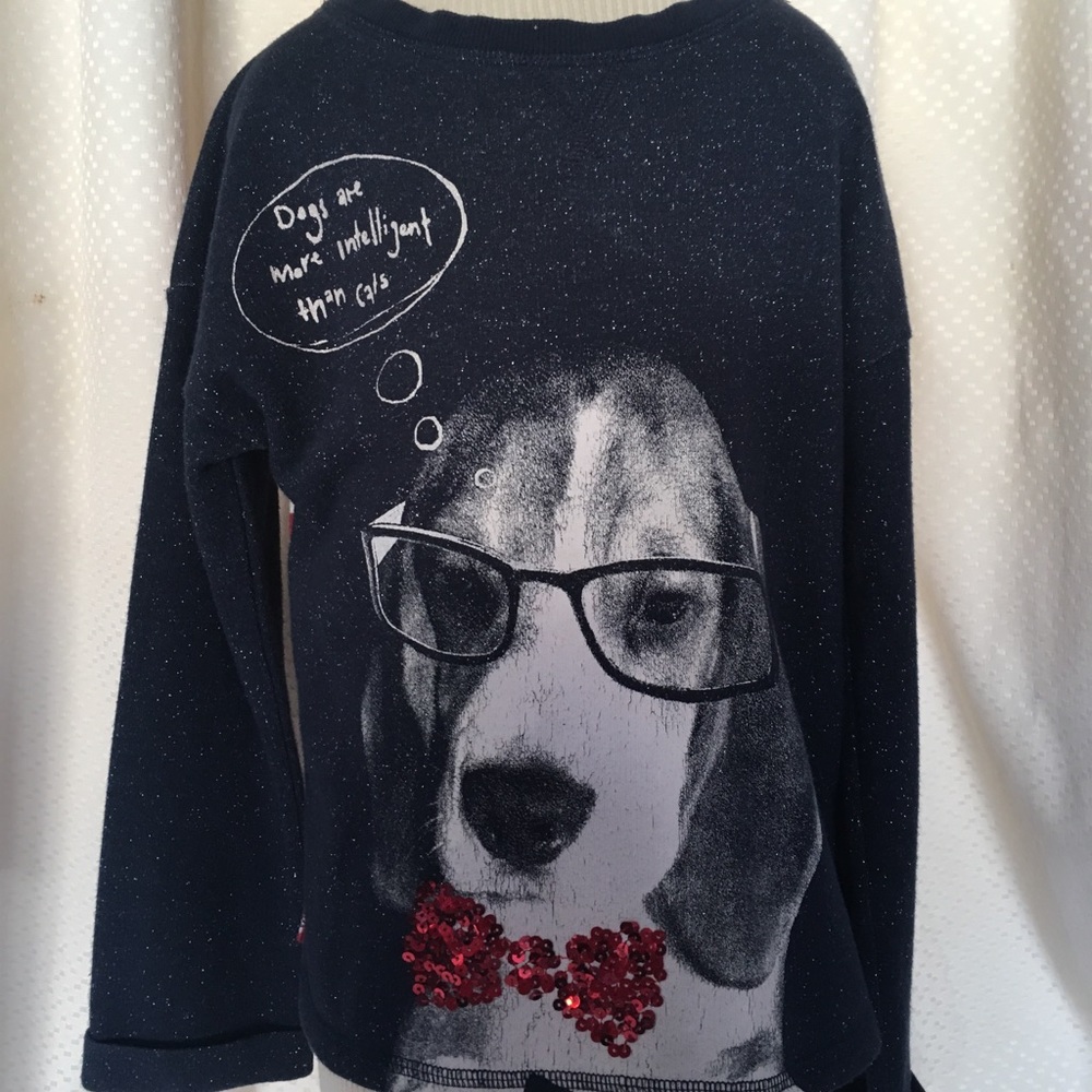 Next girls  dog design light sweater